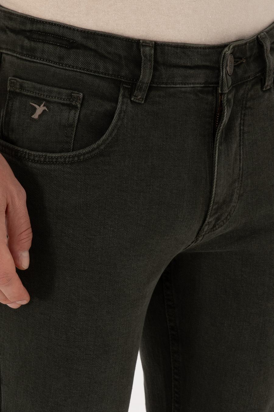 Yeşil Slim Fit Pamuk Karışımlı Jean Pantolon - 50308687161