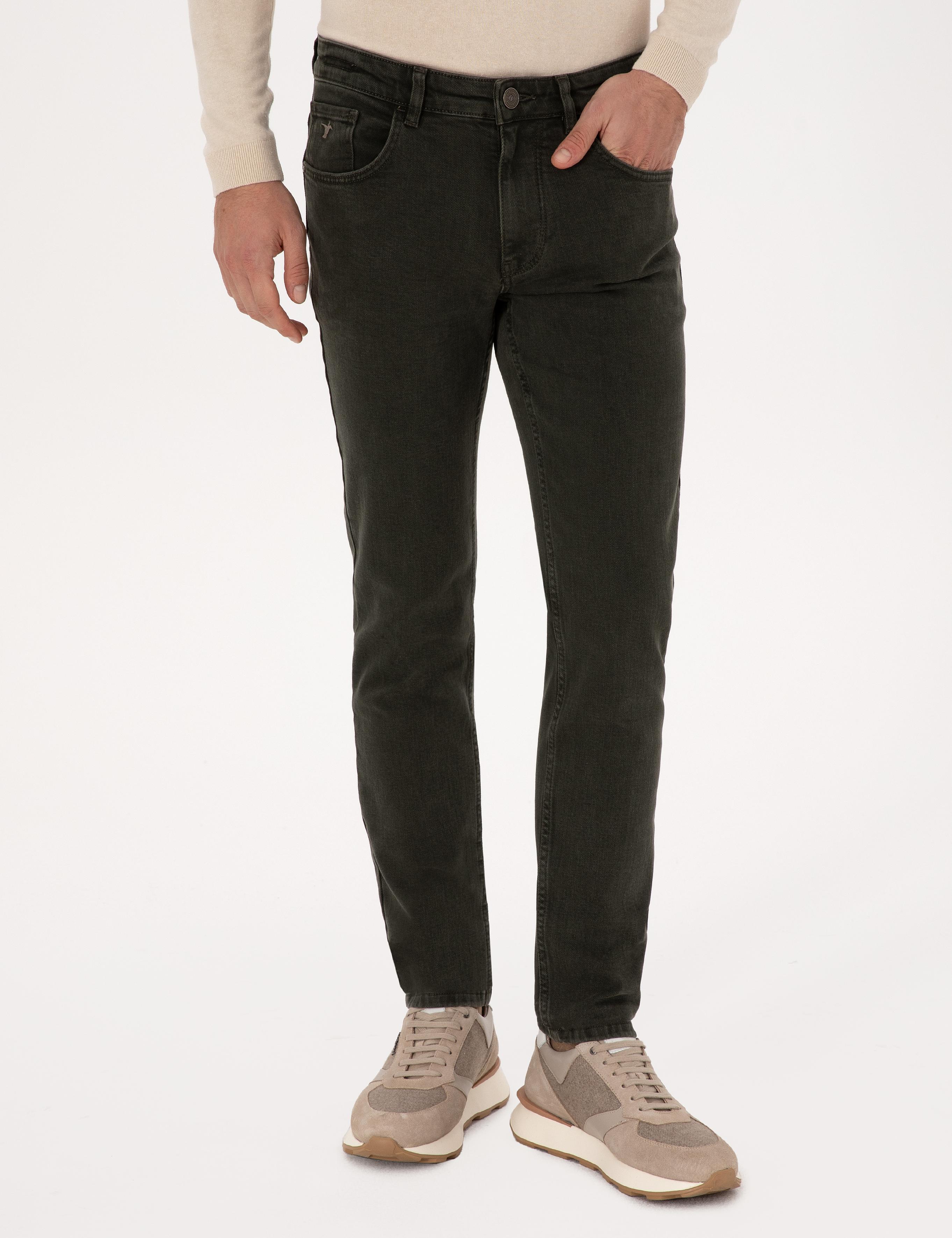 Yeşil Slim Fit Pamuk Karışımlı Jean Pantolon - 50308687161