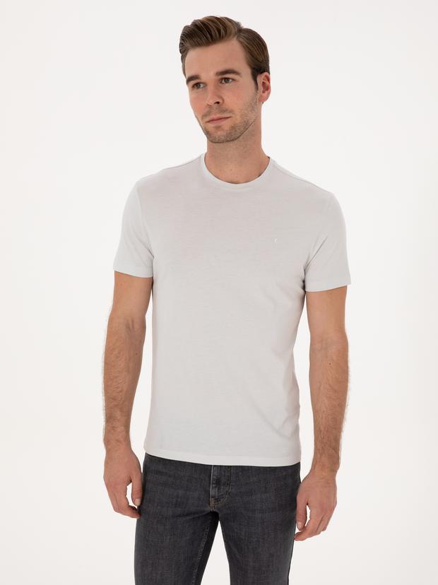Taş Slim Fit %100 Pamuk Bisiklet Yaka Basic T-shirt