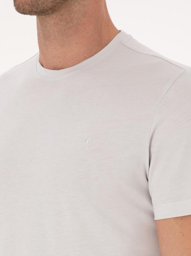 Taş Slim Fit %100 Pamuk Bisiklet Yaka Basic T-shirt