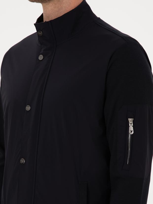 Lacivert Regular Fit Tam Fermuarlı Sweatshirt