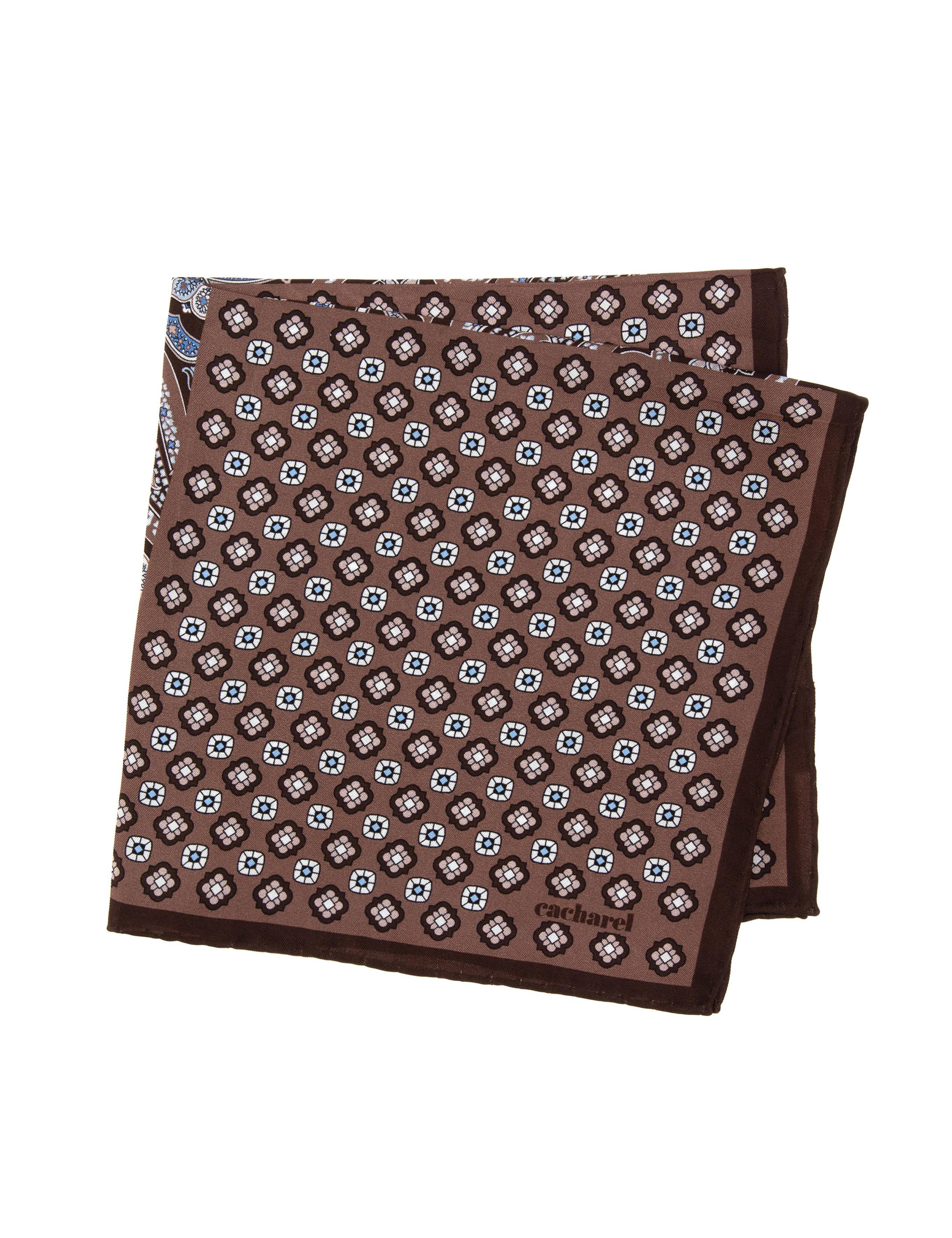 Kahverengi %100 İpek Mendil - 50317256001