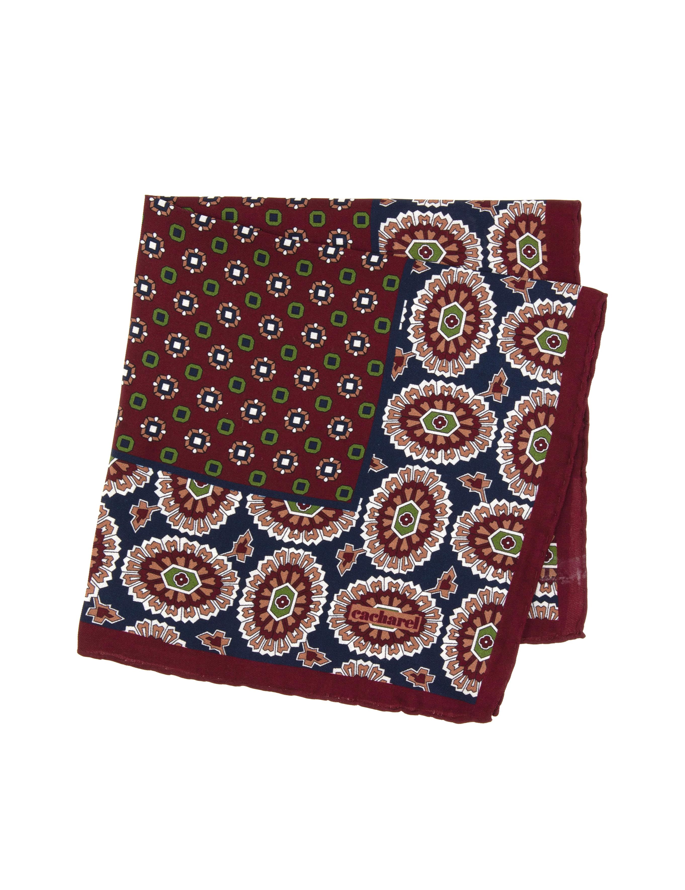 Bordo %100 İpek Mendil - 50317258001