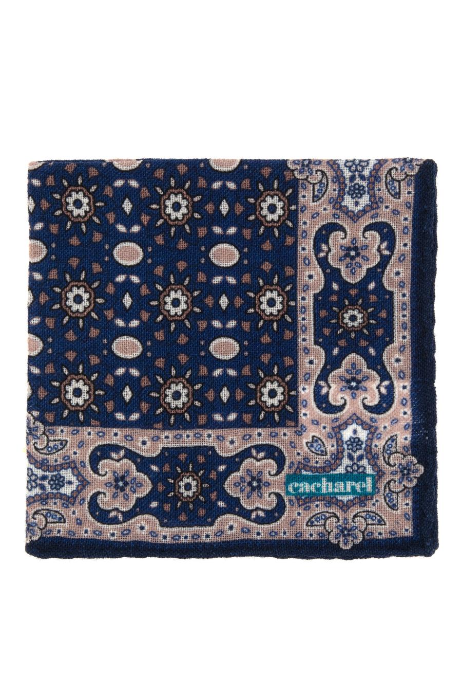 Lacivert %100 Yün Mendil - 50317178001