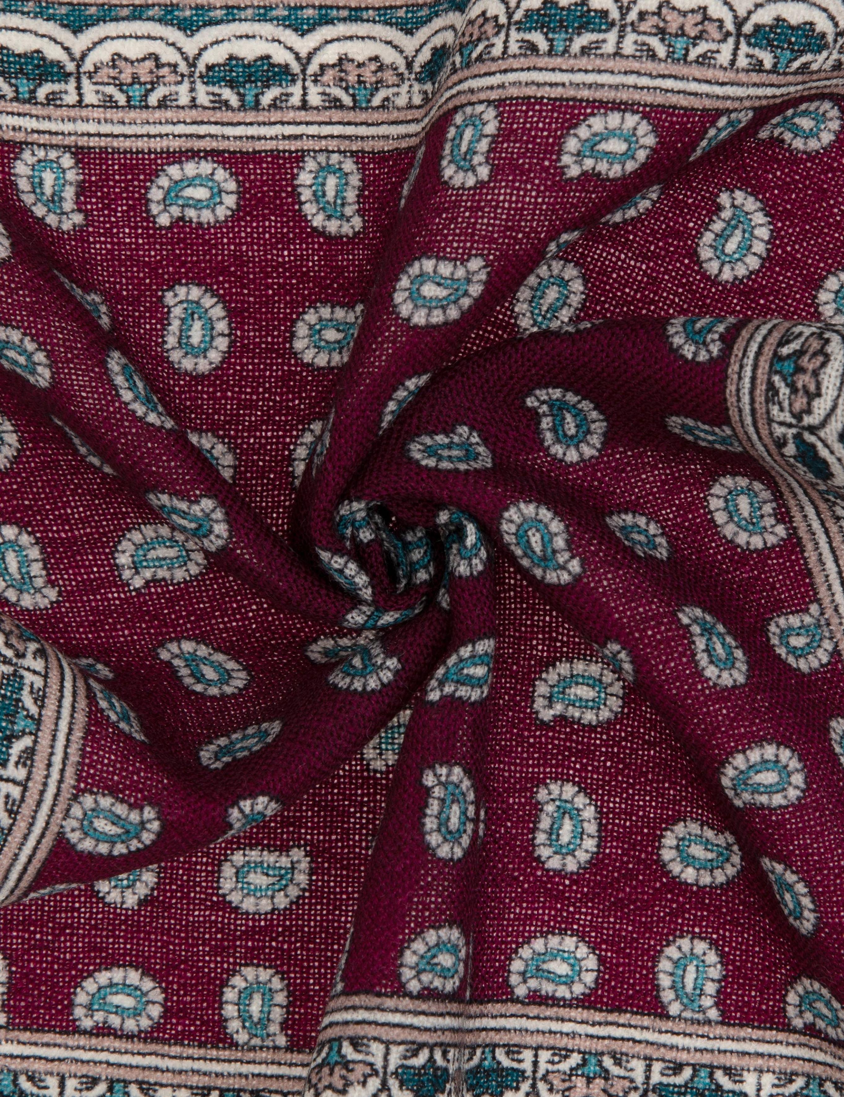 Bordo %100 Yün Mendil - 50317180001