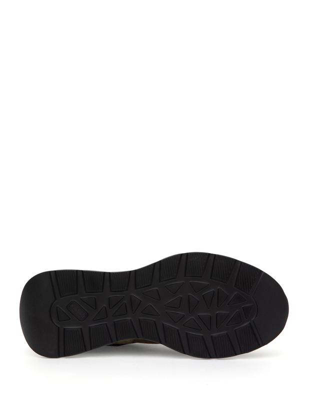 Haki %100 Deri Sneaker Ayakkabı
