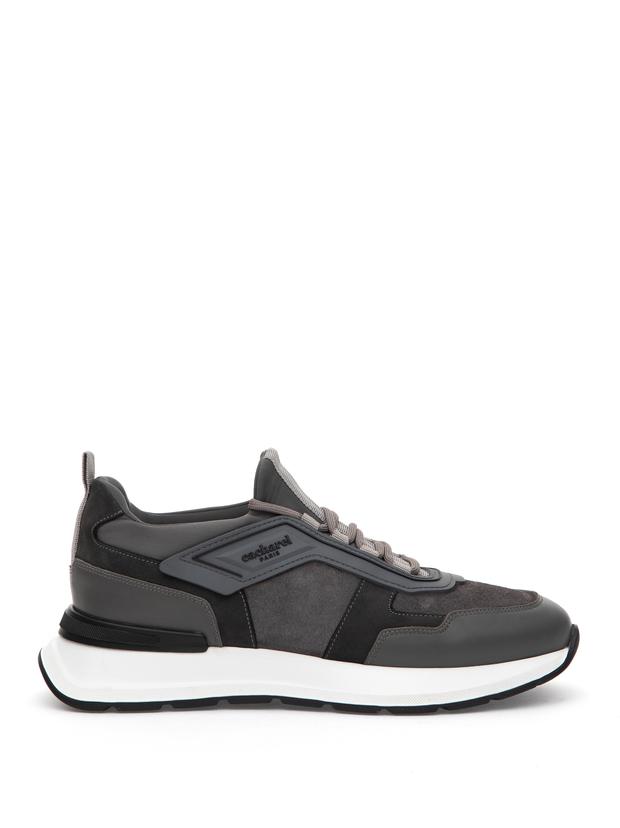 Gri %100 Deri Sneaker Ayakkabı