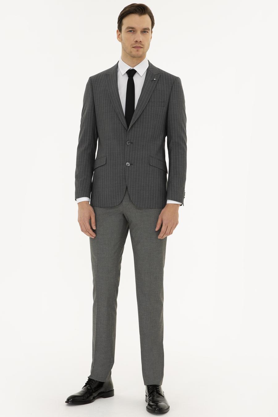 Gri Slim Fit Ceket - 50223523050