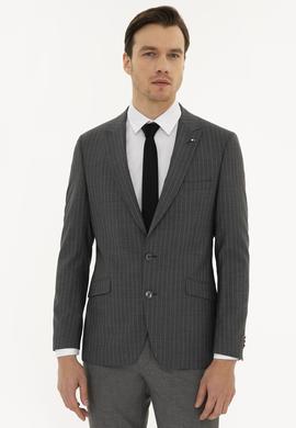 Gri Slim Fit Ceket