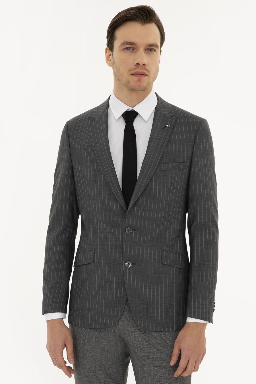 Gri Slim Fit Ceket - 50223523050