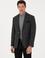 Siyah Slim Fit İpek Kaşmir Karışımlı Mikro Desenli Blazer Ceket