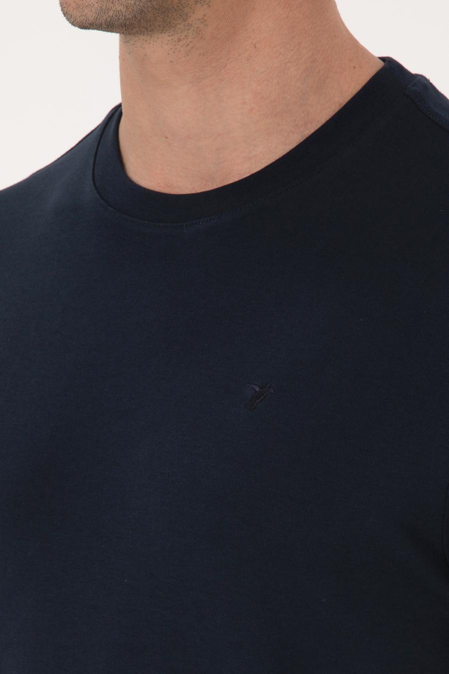 Lacivert Regular Fit %100 Pamuk Bisiklet Yaka Basic T-shirt - 50319801037