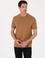Kahverengi Regular Fit %100 Pamuk Bisiklet Yaka Basic T-shirt