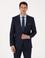 Lacivert Slim Fit Yün Karışımlı Mikro Desenli Klasik Ceket