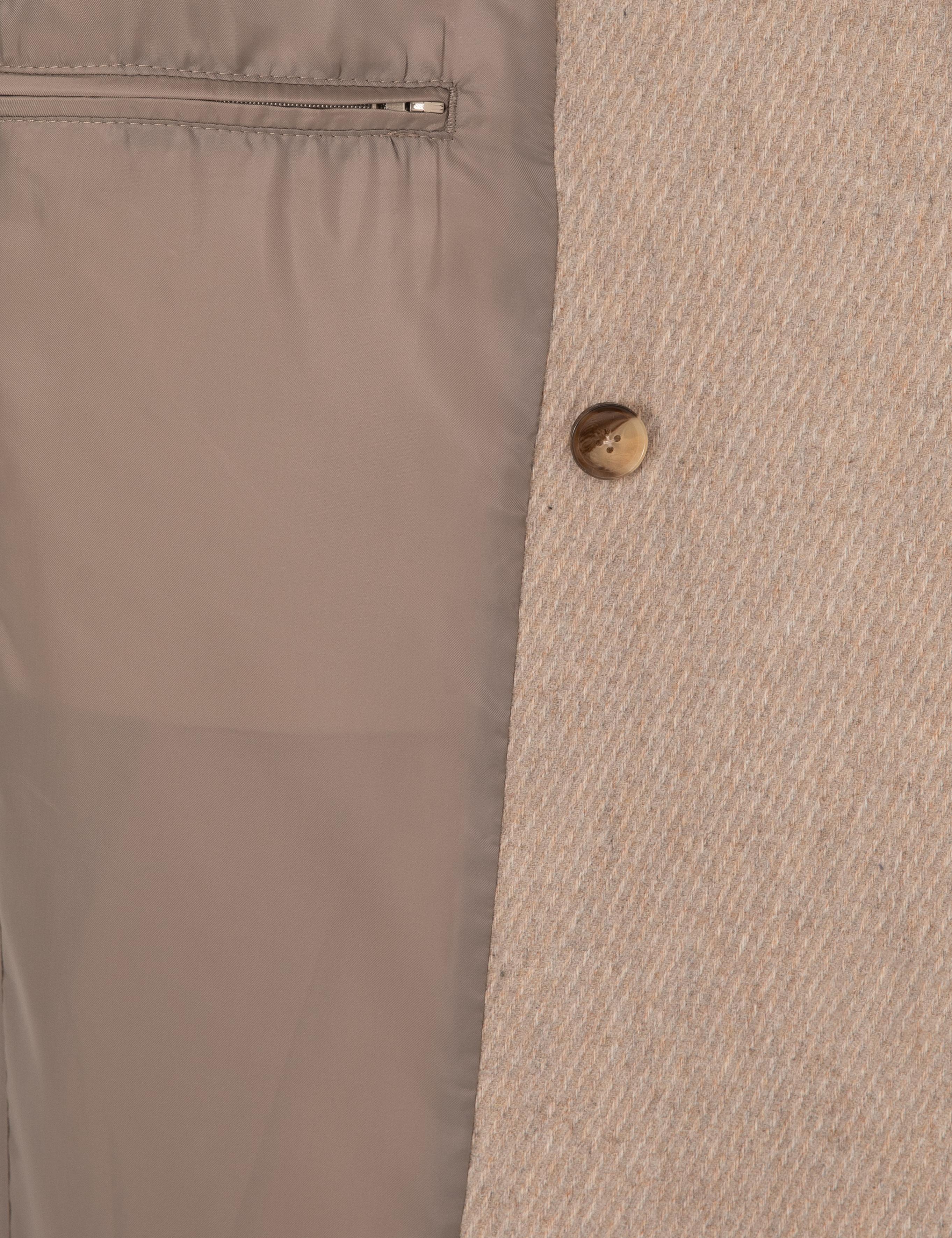 Bej Regular Fit Yün Karışımlı Kaban Kaşe - 50311634028