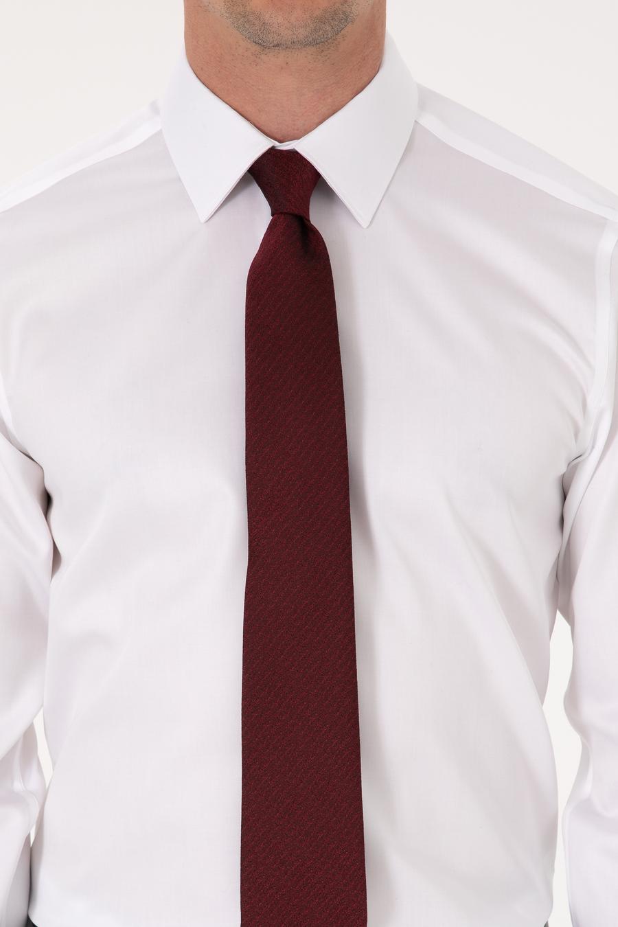 Beyaz Slim Fit %100 Pamuk Non Iron Kolay Ütülenebilir Klasik Gömlek - 50314613007