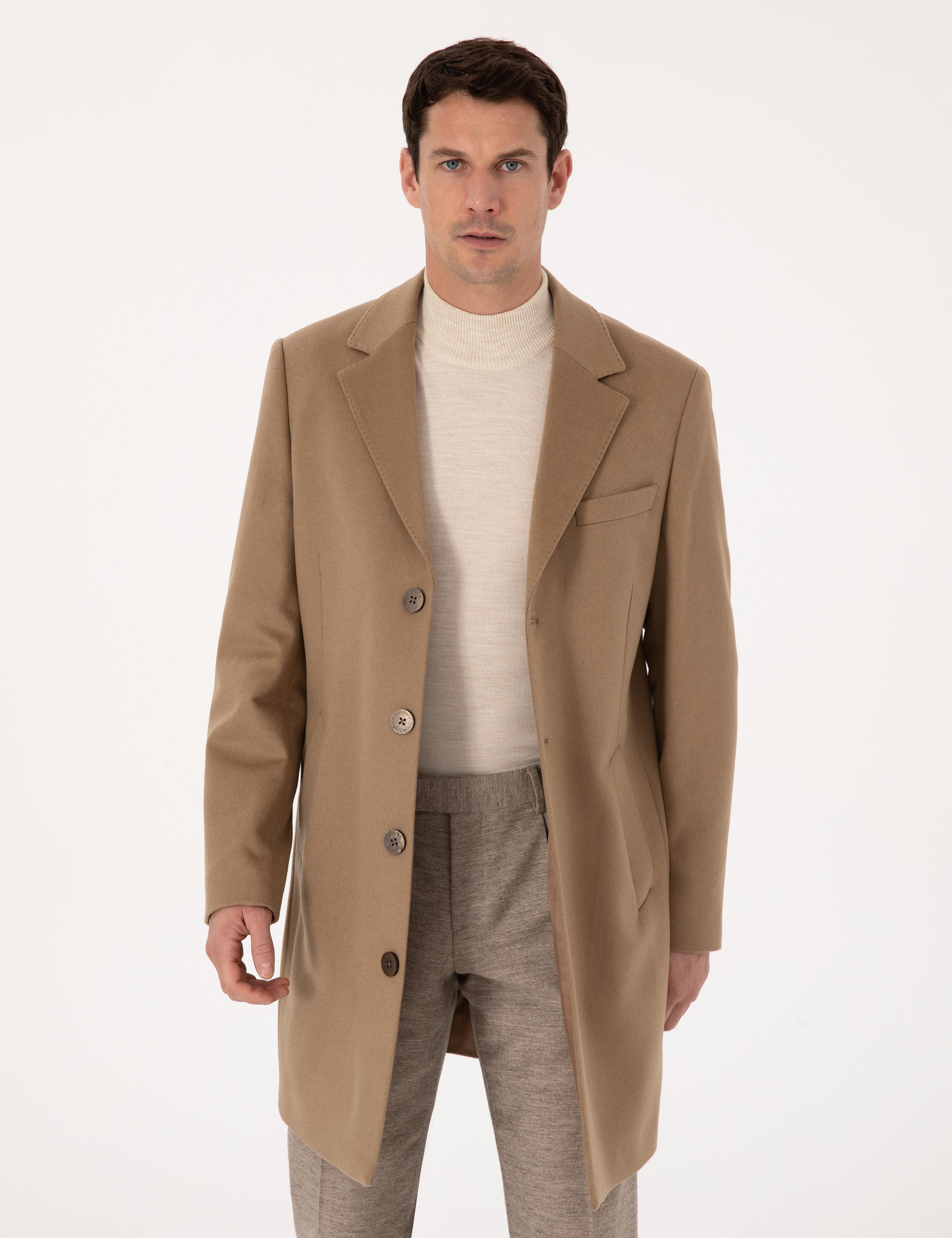 Camel Slim Fit %100 Kaşmir Palto - 50314889013