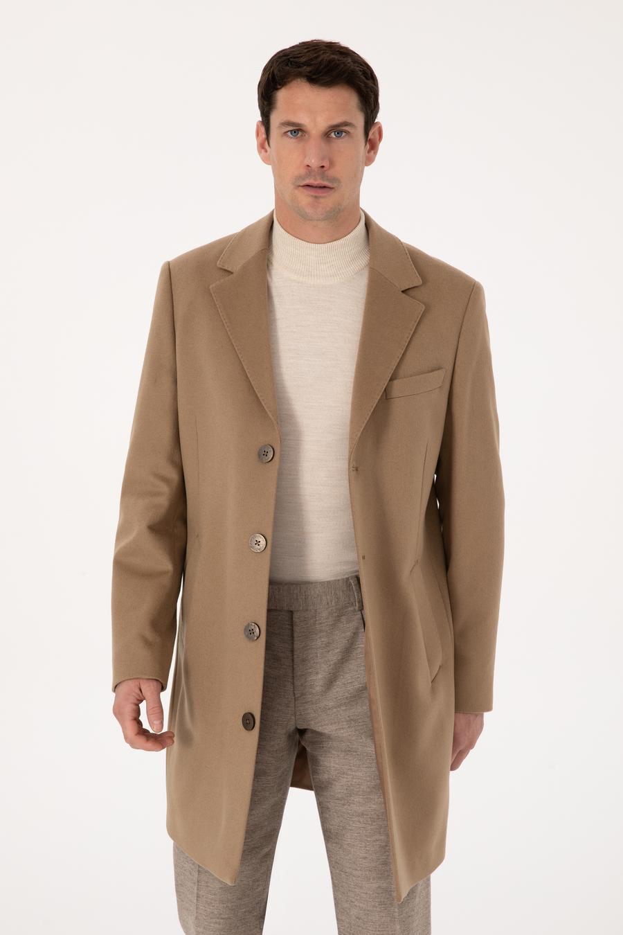 Camel Slim Fit %100 Kaşmir Palto - 50314889013