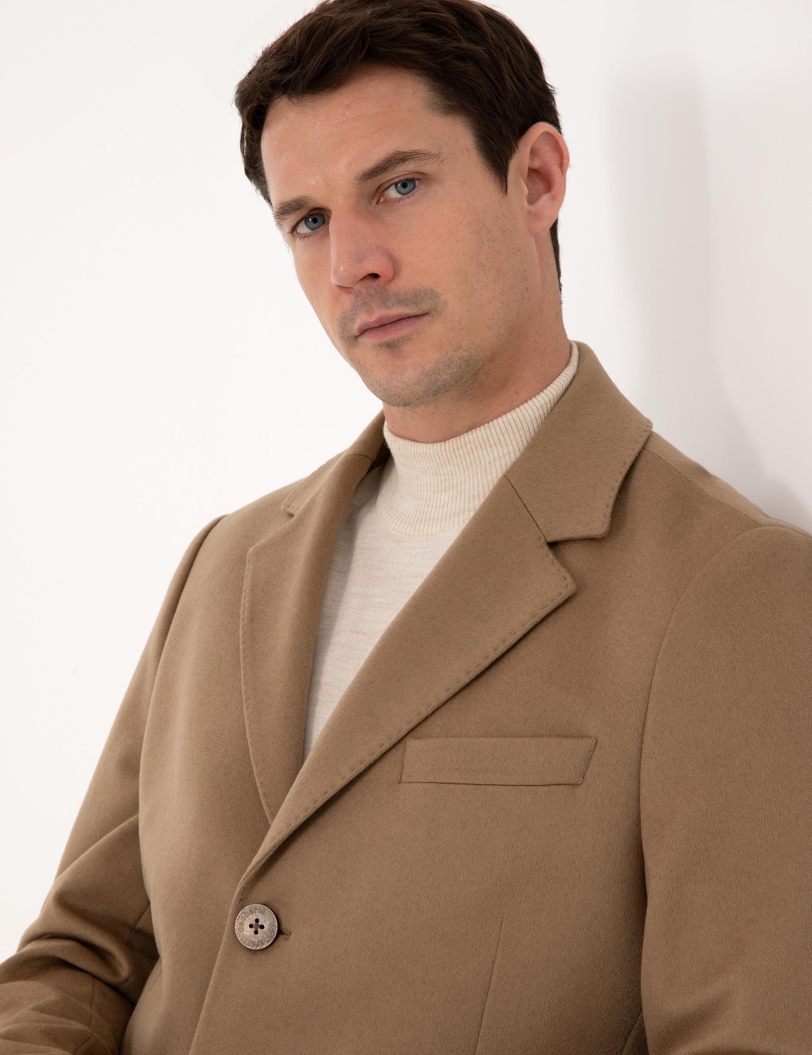 Camel Slim Fit %100 Kaşmir Palto - 50314889013