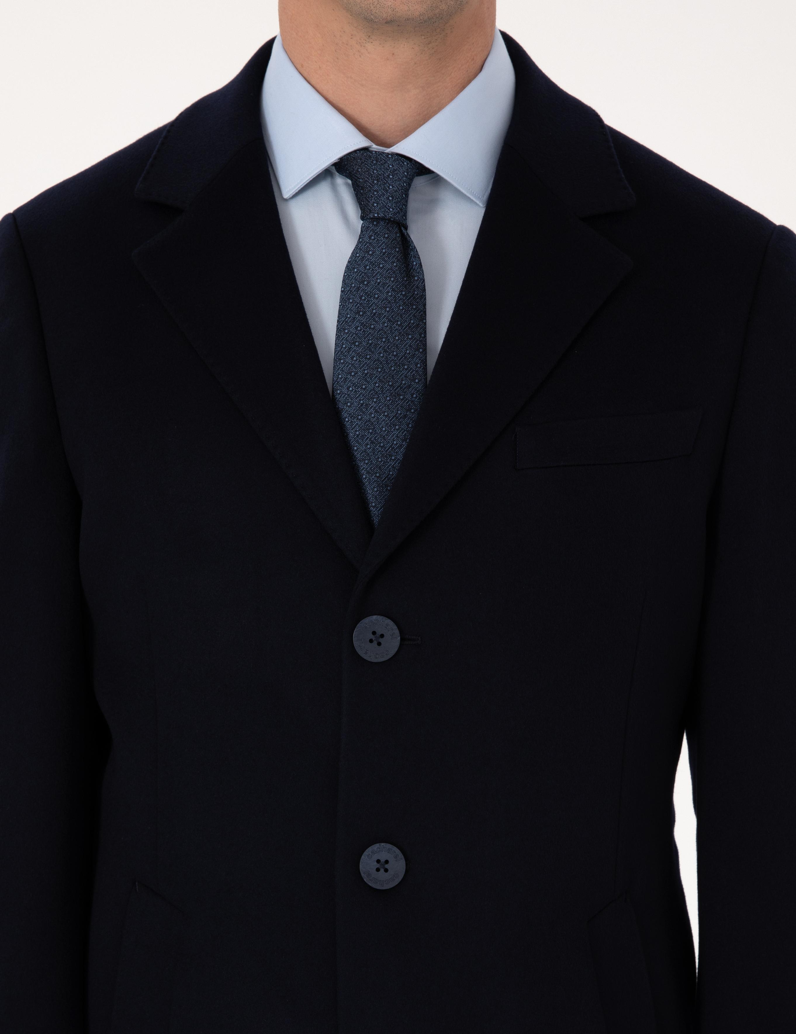 Lacivert Slim Fit %100 Kaşmir Palto - 50314889002