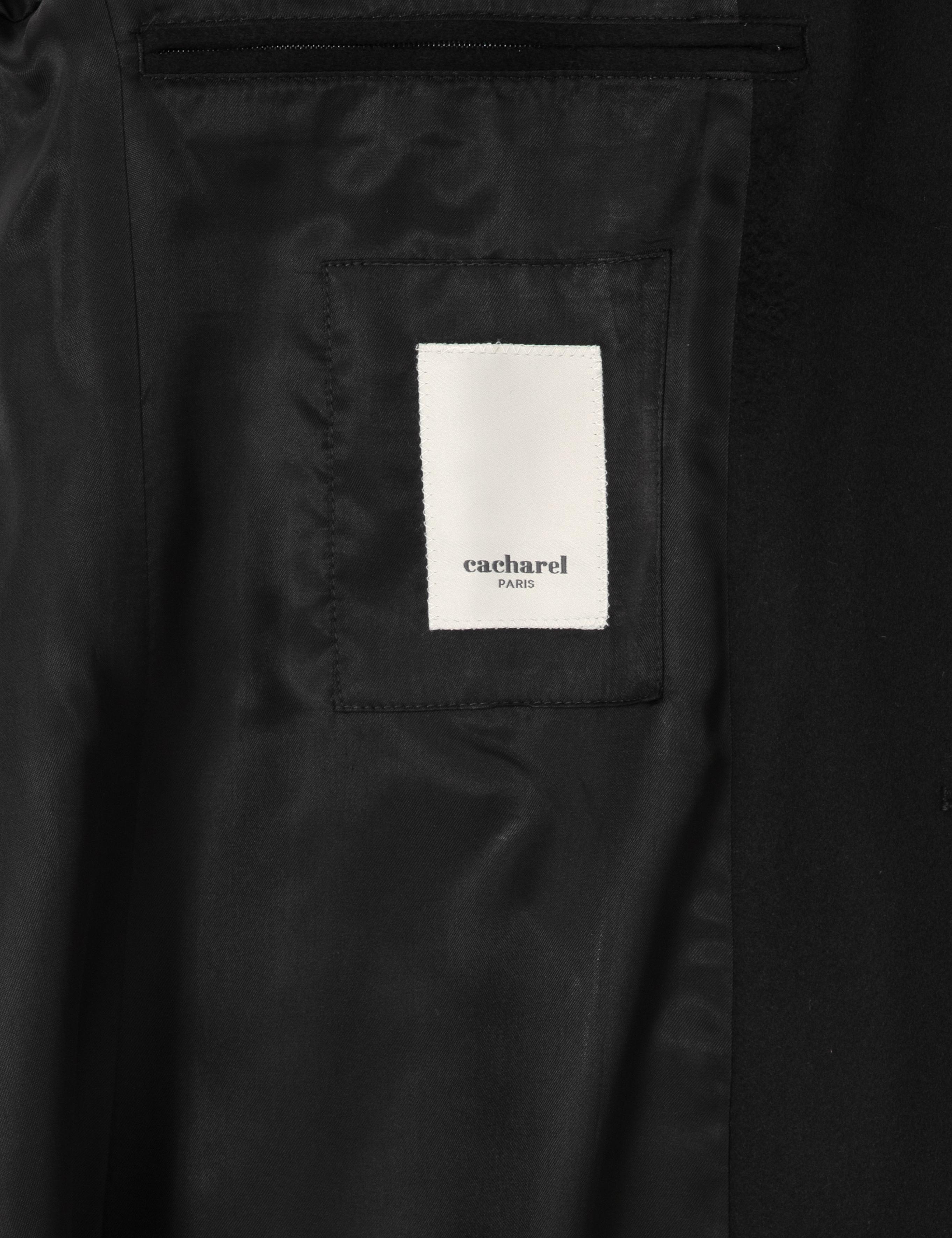 Siyah Slim Fit %100 Kaşmir Palto - 50314889023