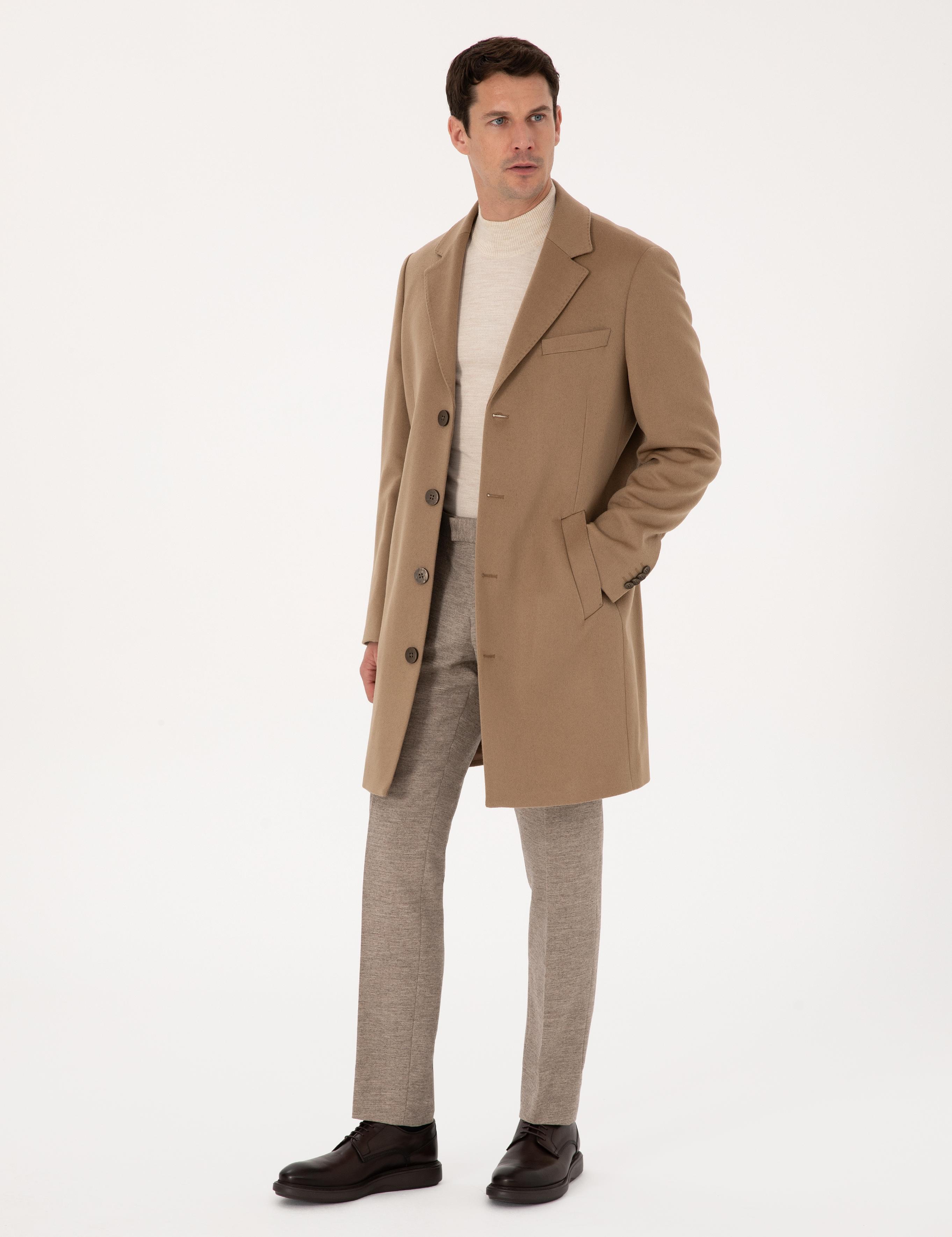 Camel Slim Fit %100 Kaşmir Palto - 50314889013