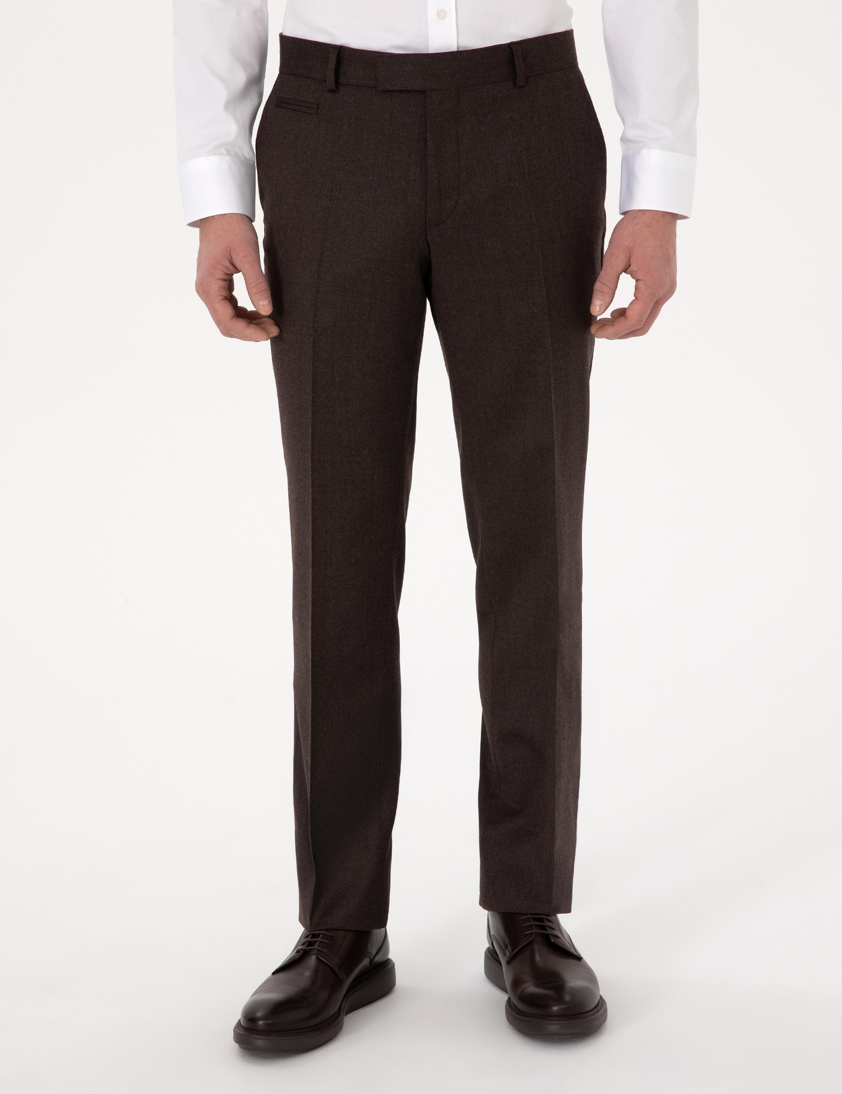 Kahverengi Slim Fit Kumaş Pantolon - 50310020046