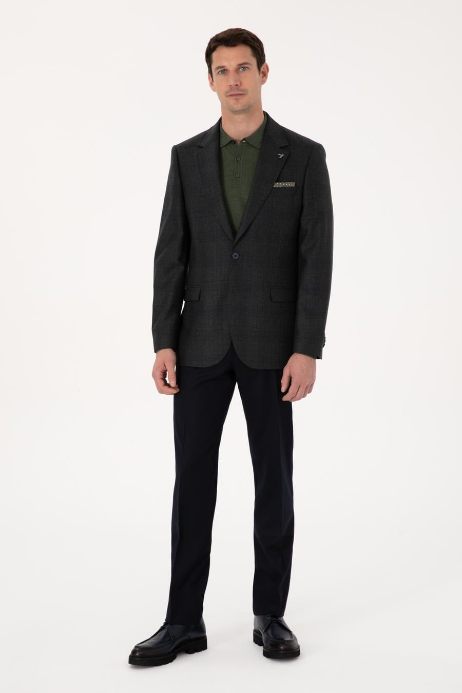 Yeşil Slim Fit Ceket - 50310785080