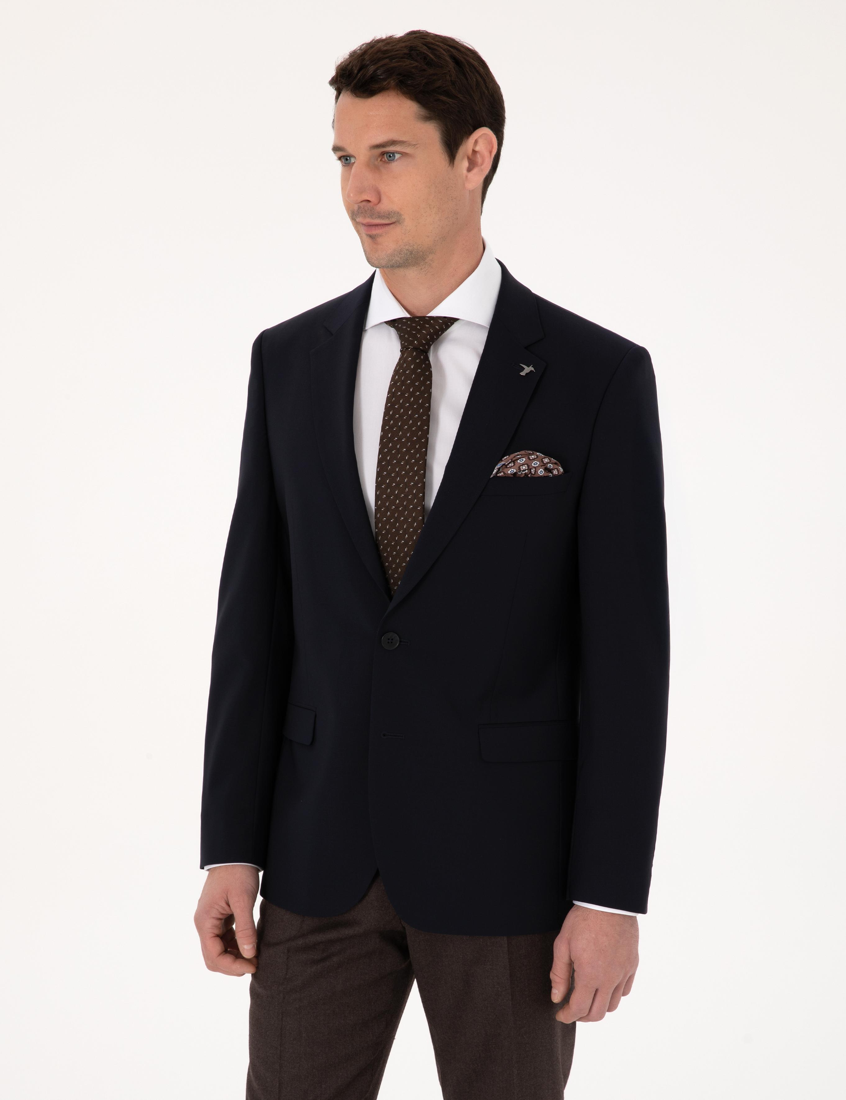 Lacivert Slim Fit Ceket - 50284763008