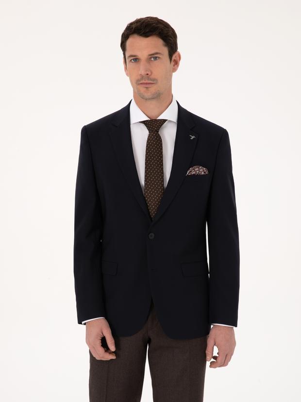 Lacivert Slim Fit Ceket