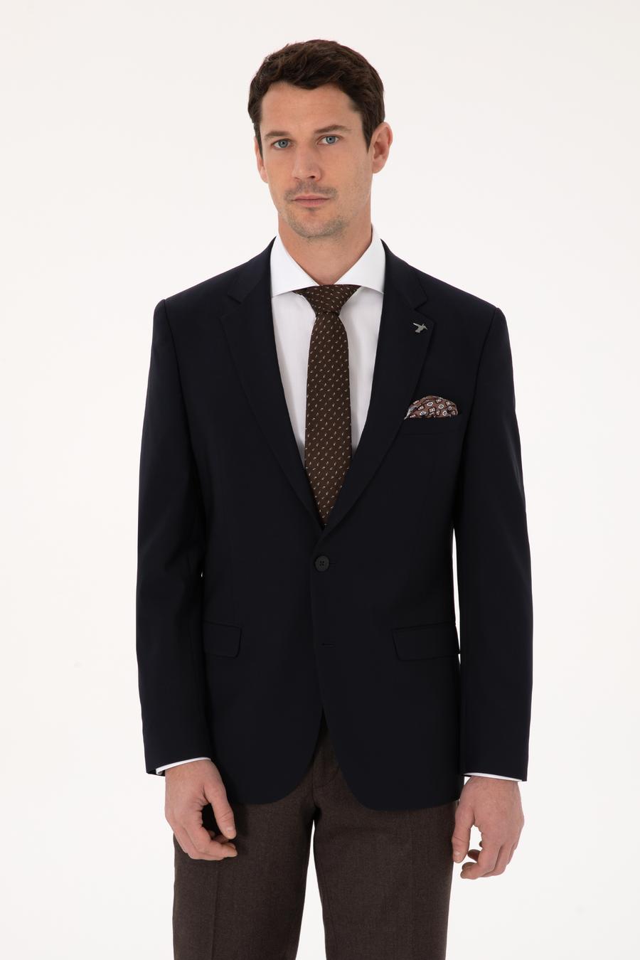 Lacivert Slim Fit Ceket - 50284763008