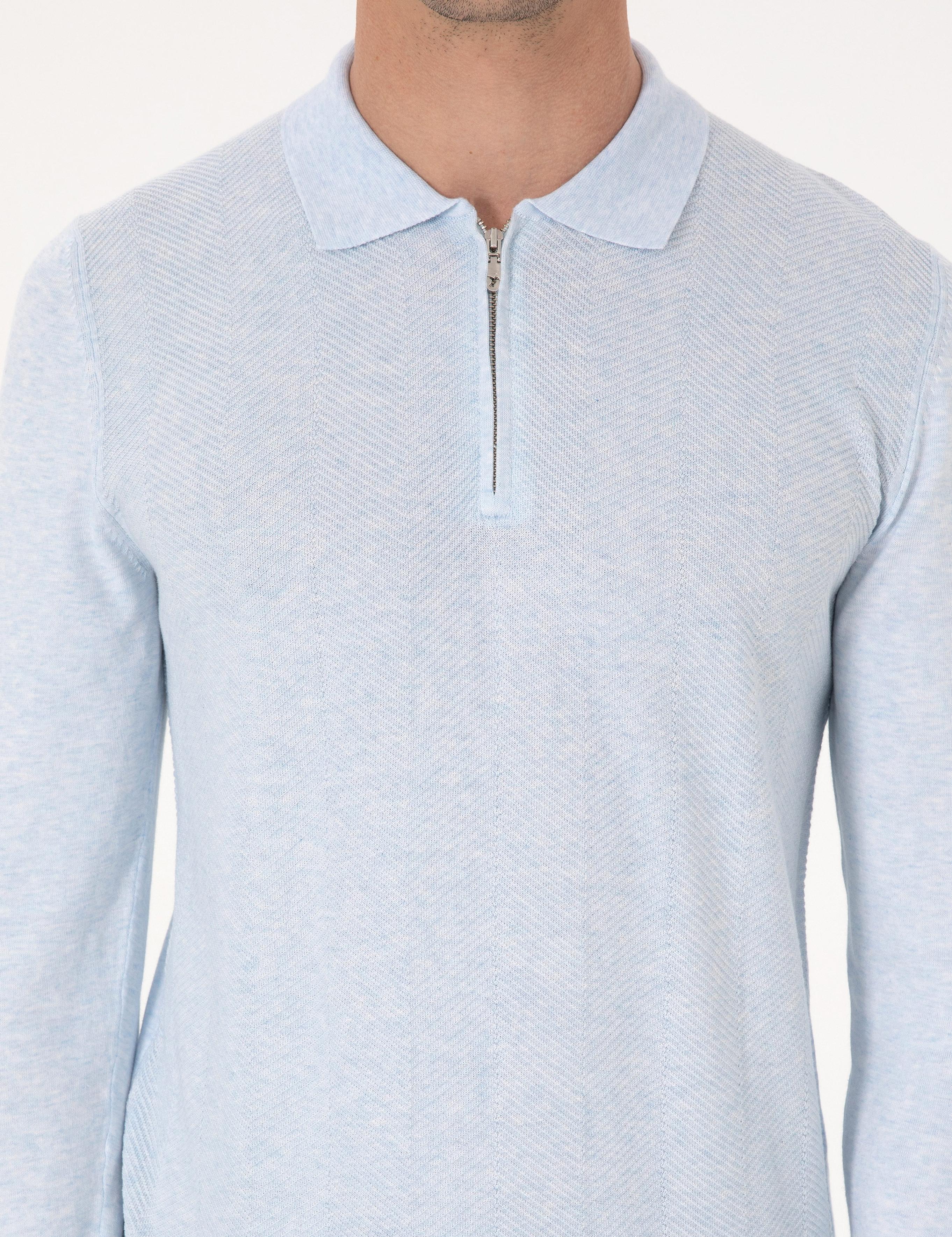 Açık Mavi Regular Fit Kazak - 50311847023