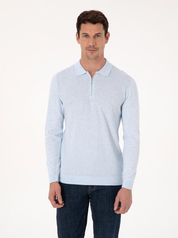 Açık Mavi Regular Fit Kazak