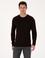 Kahverengi Slim Fit Pamuk Karışımlı Bisiklet Yaka Basic Triko Kazak