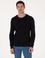 Lacivert Slim Fit Pamuk Karışımlı Bisiklet Yaka Triko Kazak