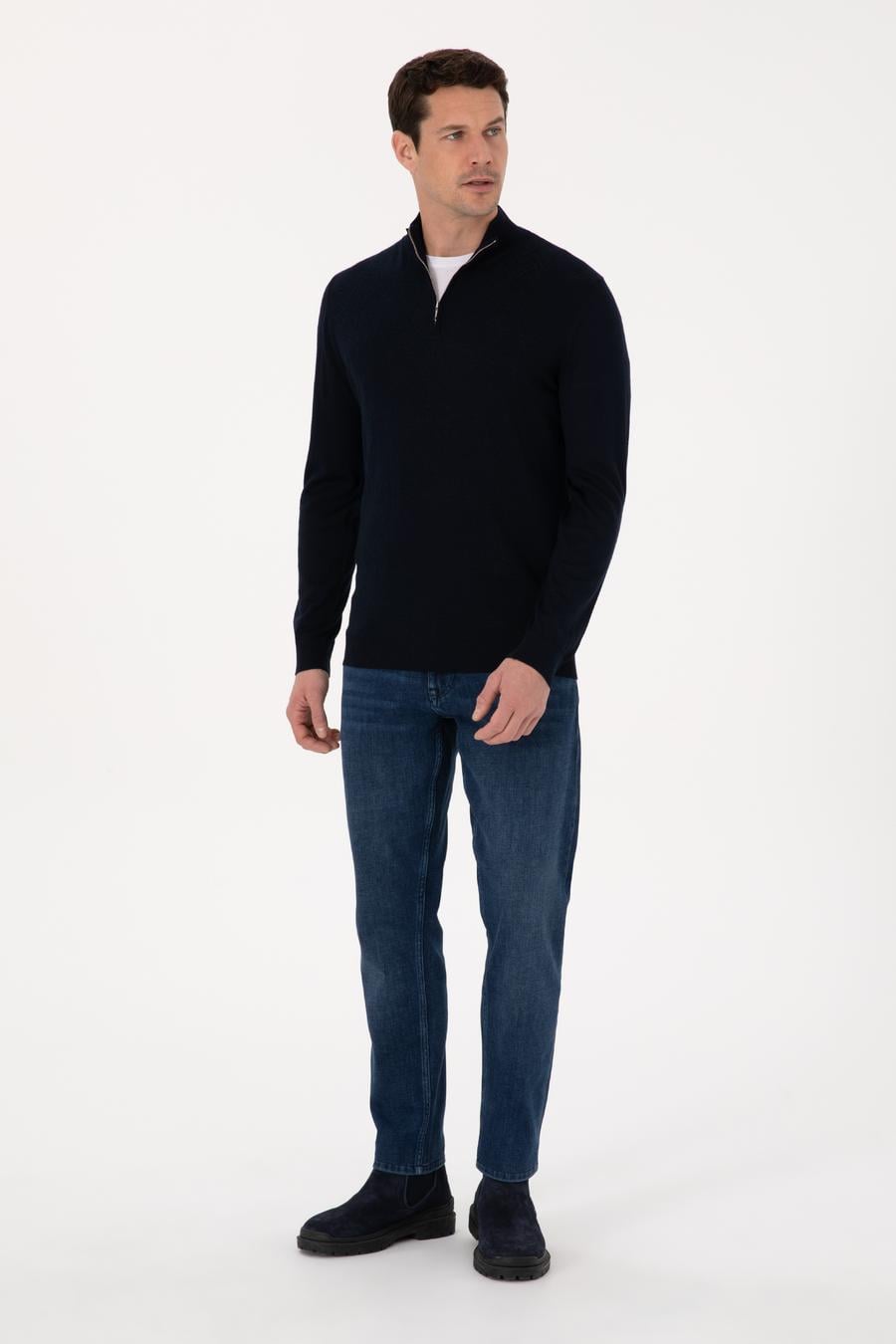 Lacivert Regular Fit Kazak - 50311893021