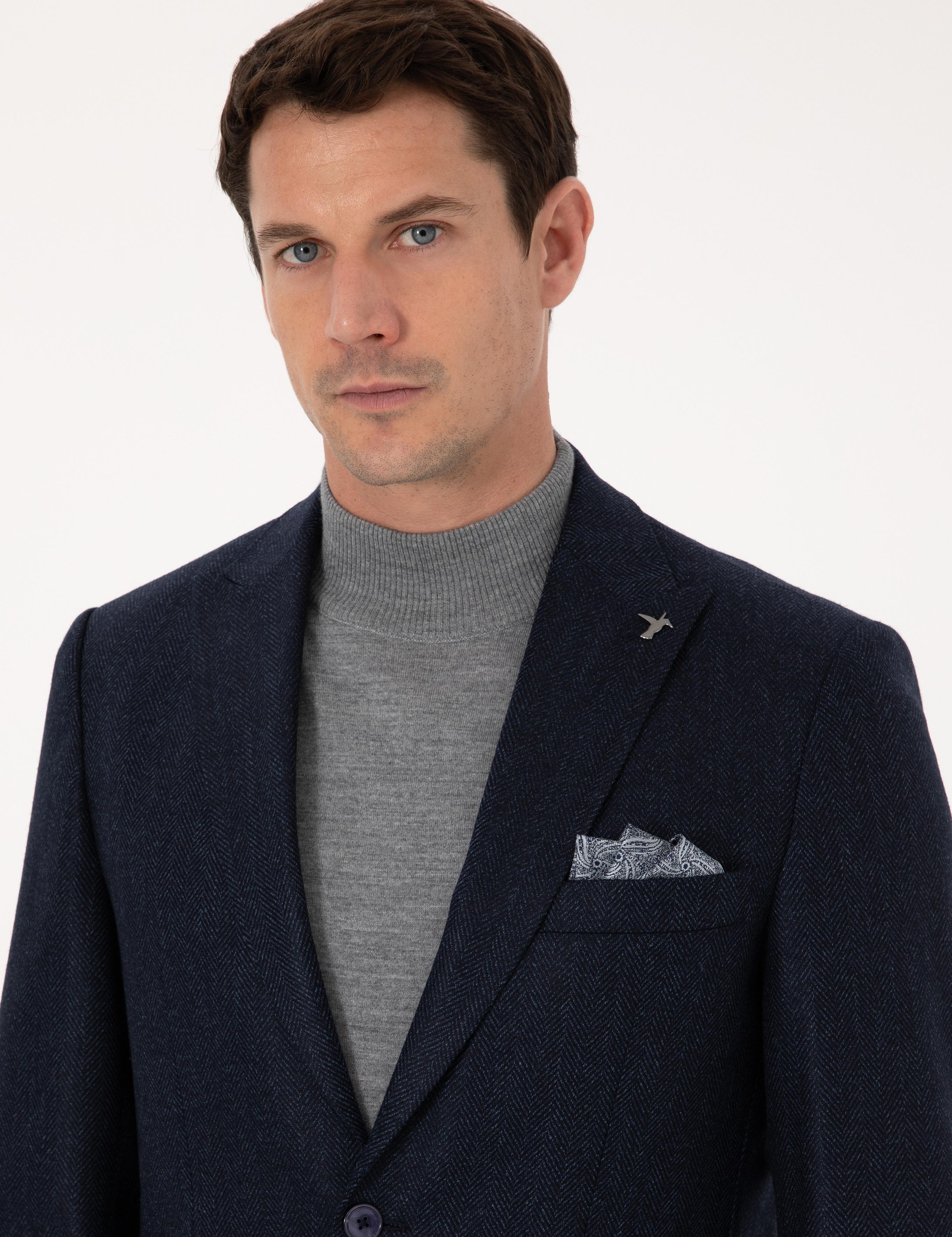Lacivert Slim Fit Ceket - 50310760110