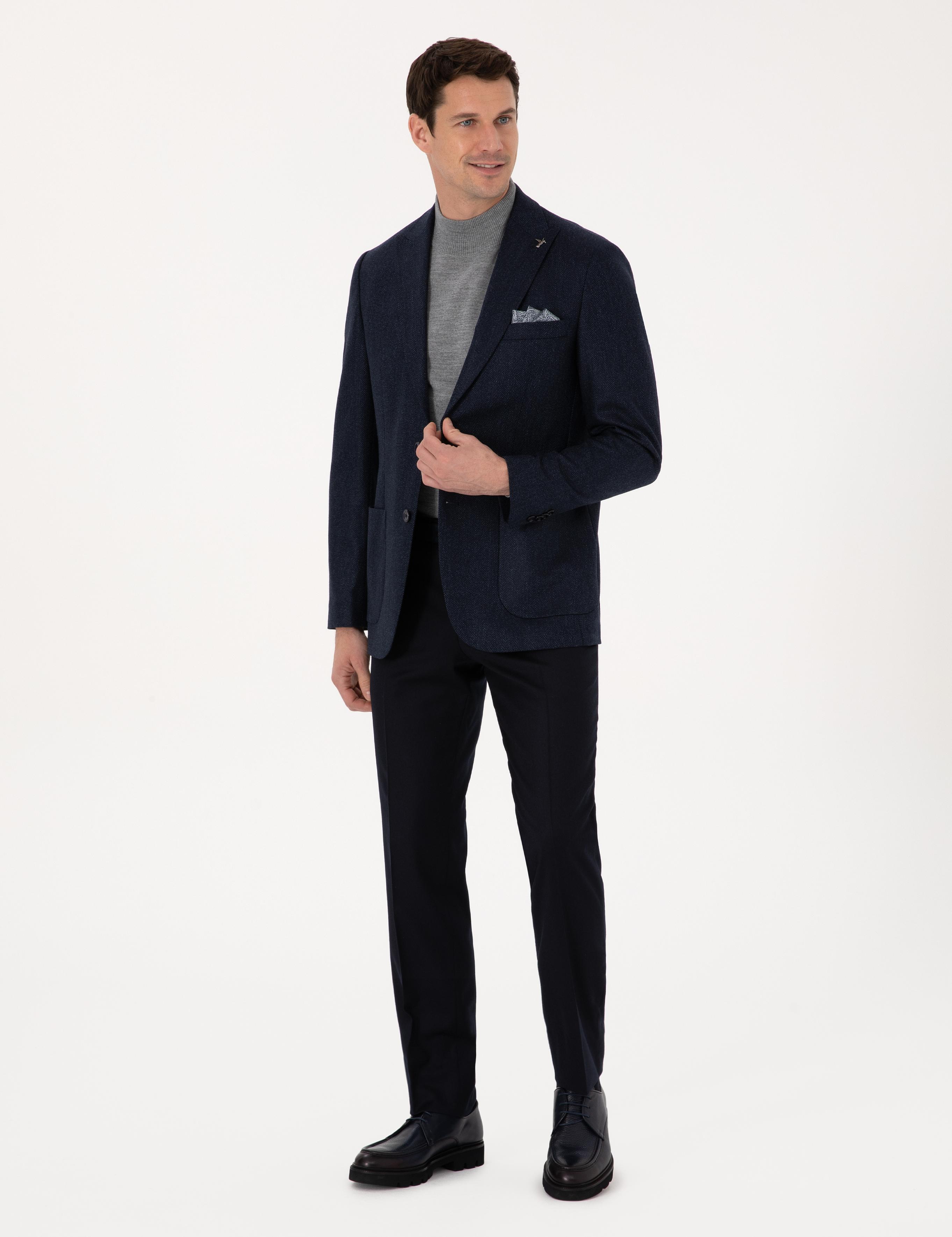 Lacivert Slim Fit Ceket - 50310760110