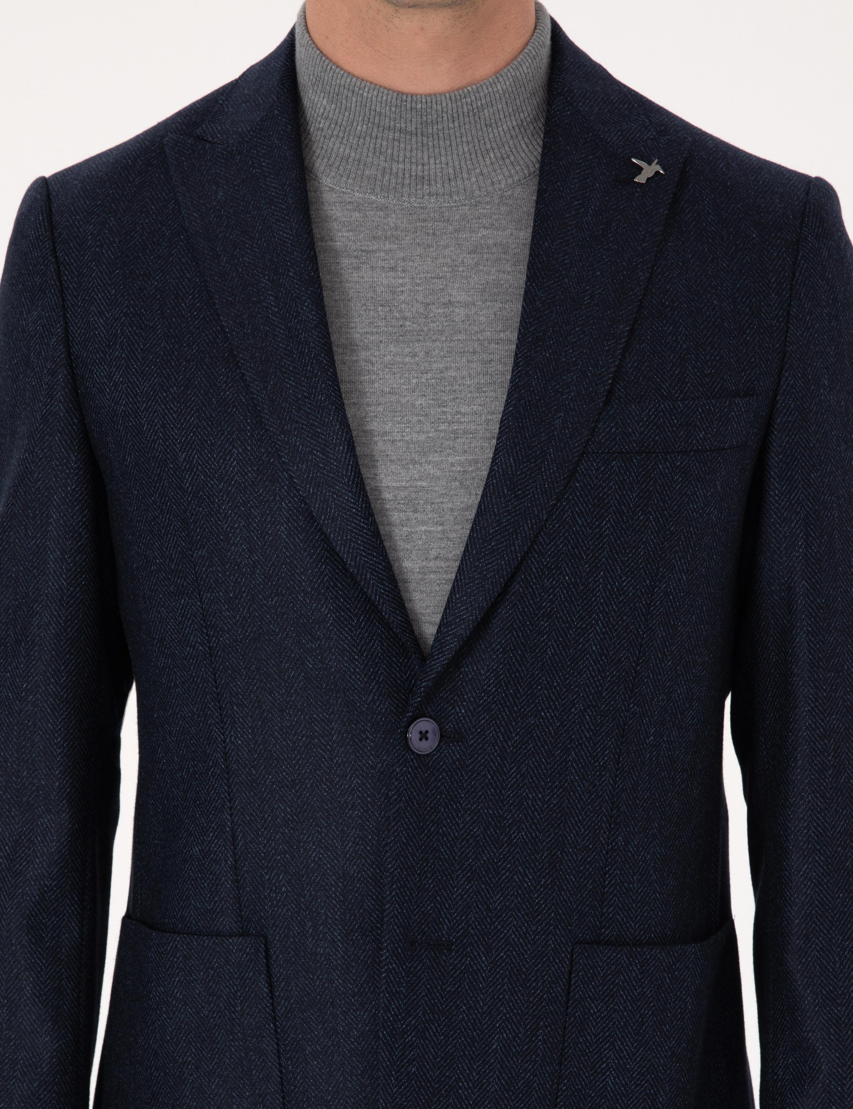 Lacivert Slim Fit Ceket - 50310760110