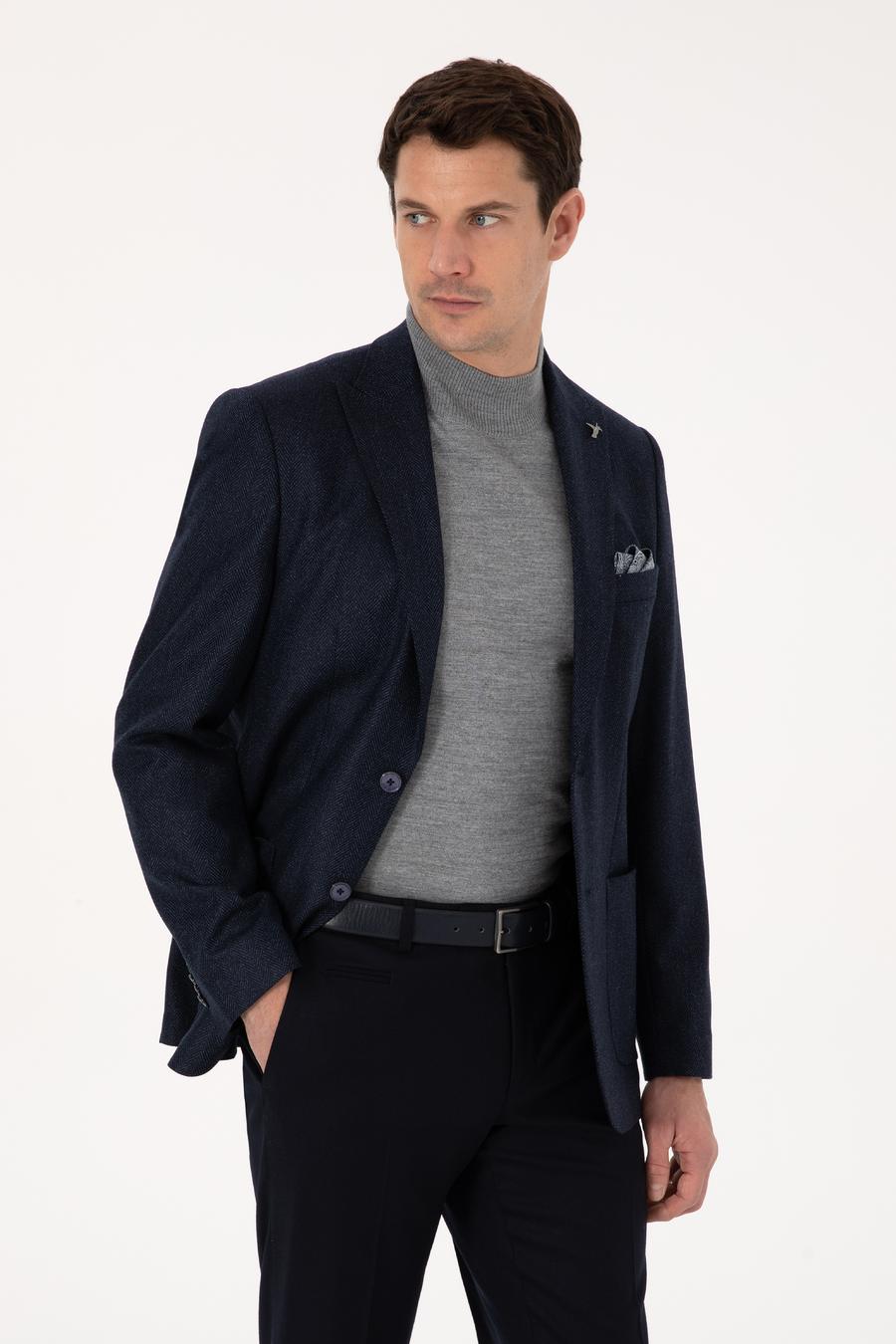 Lacivert Slim Fit Ceket - 50310760110