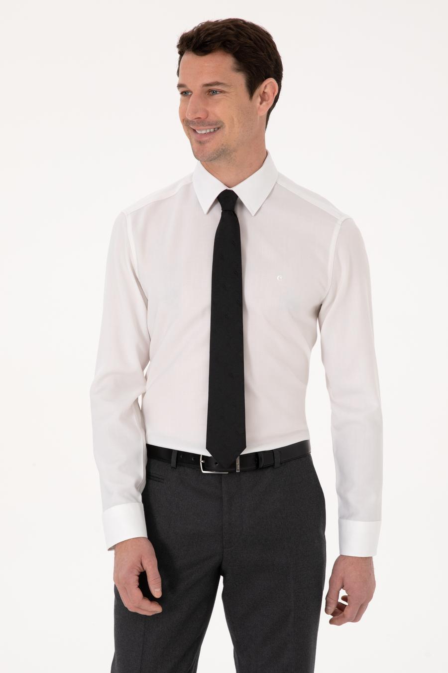 Beyaz Slim Fit Uzun Kollu Gömlek - 50310514069