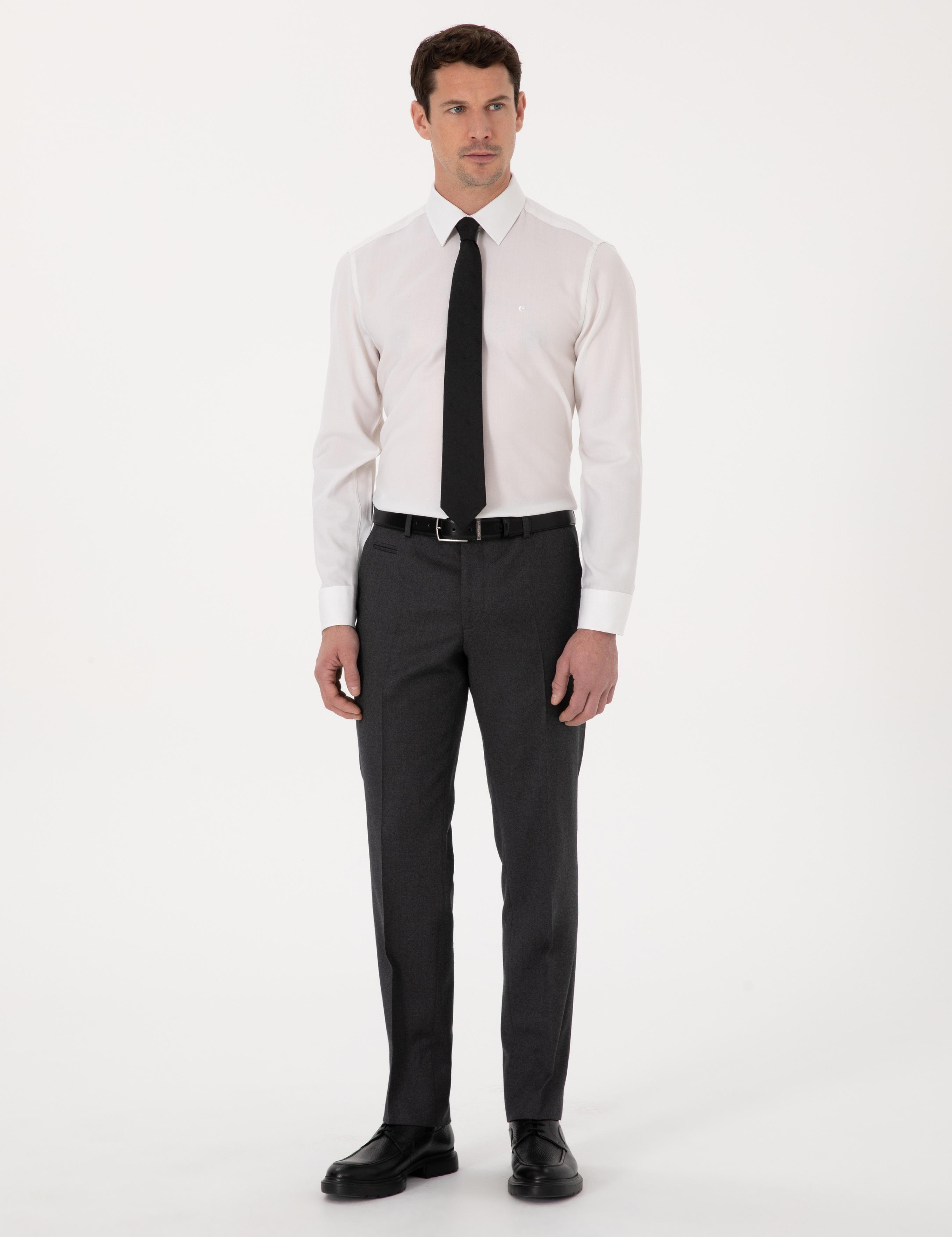 Beyaz Slim Fit Uzun Kollu Gömlek - 50310514069