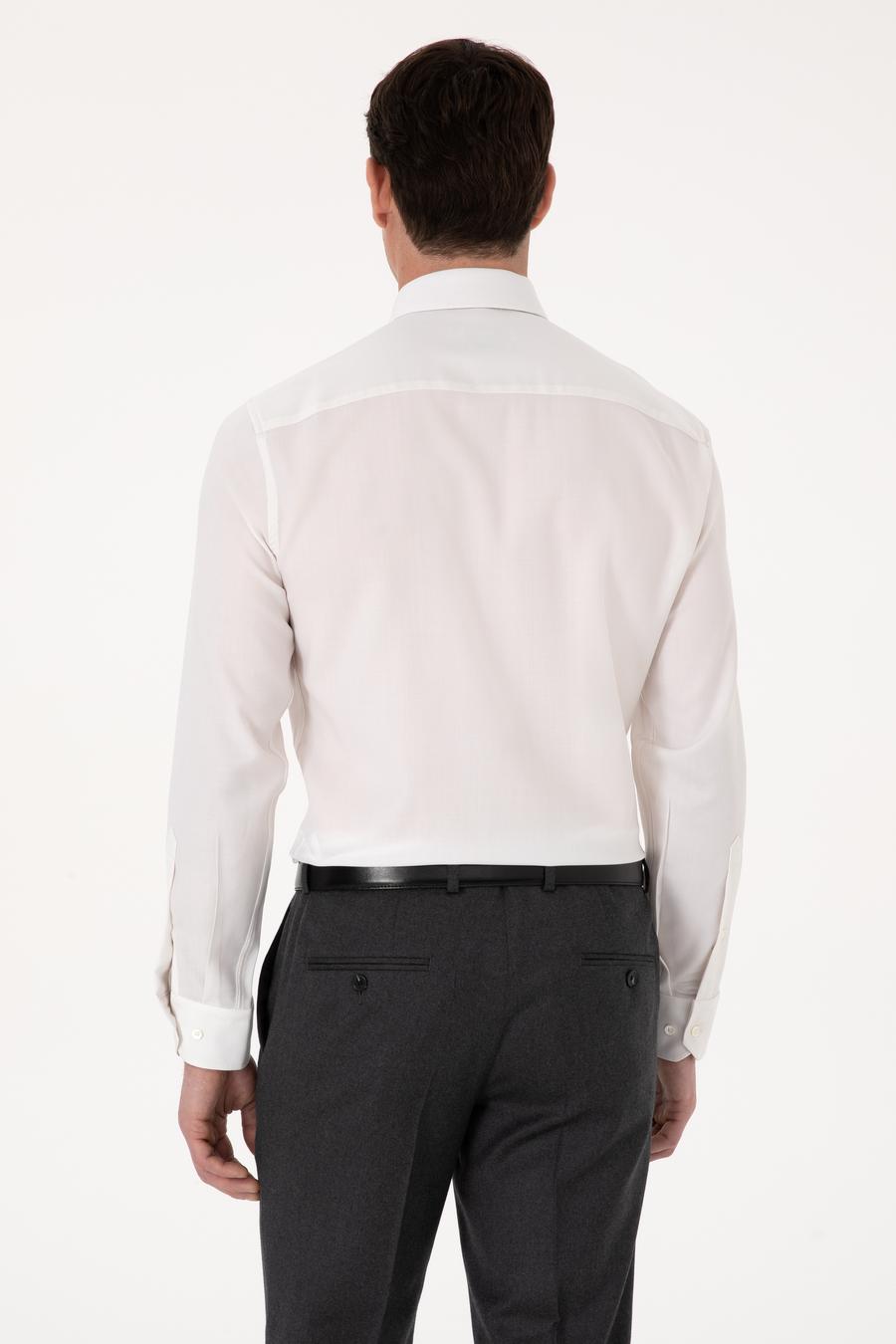 Beyaz Slim Fit Uzun Kollu Gömlek - 50310514069