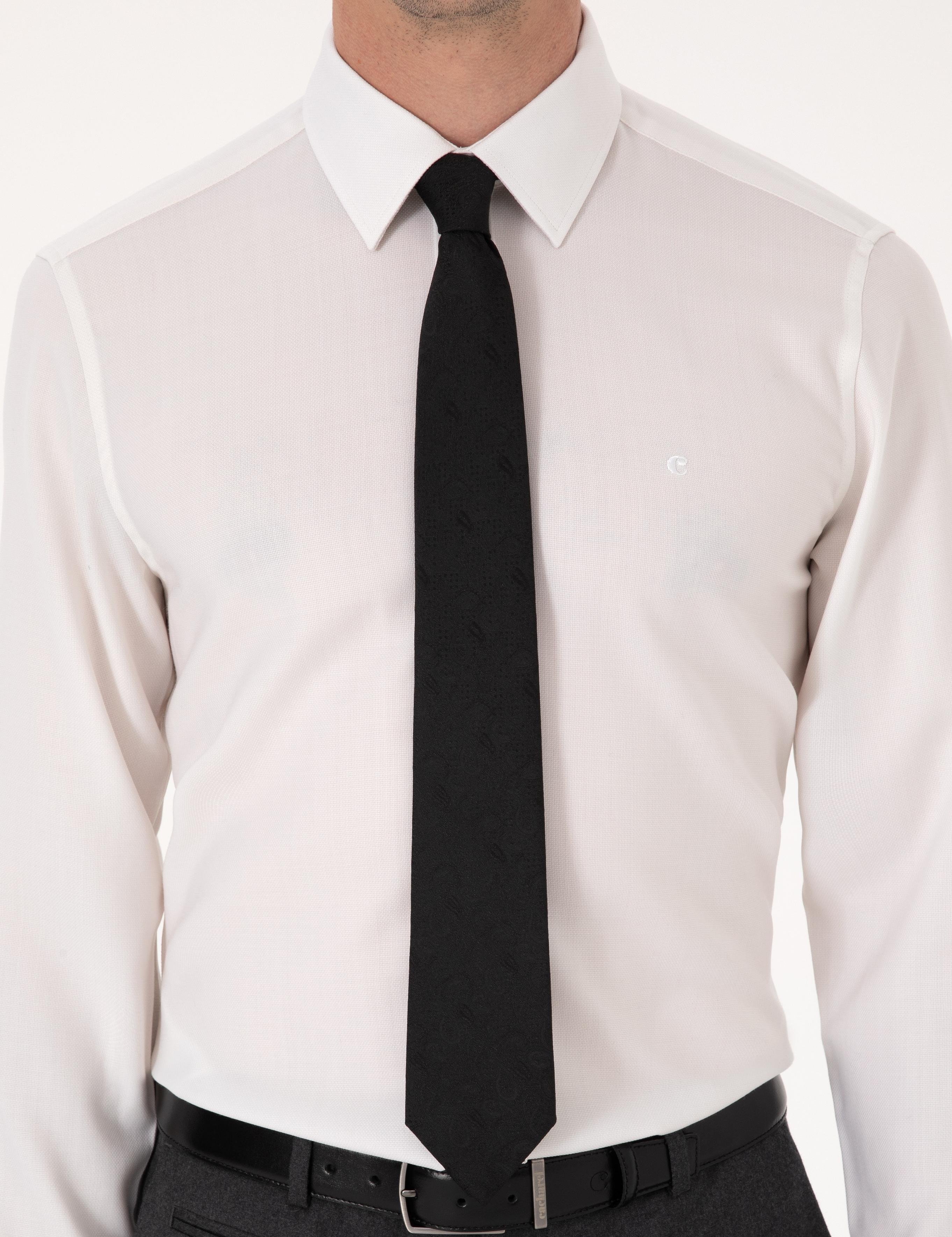 Beyaz Slim Fit Uzun Kollu Gömlek - 50310514069