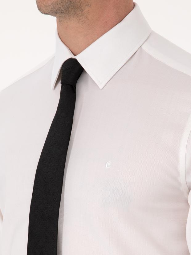 Beyaz Slim Fit Uzun Kollu Gömlek