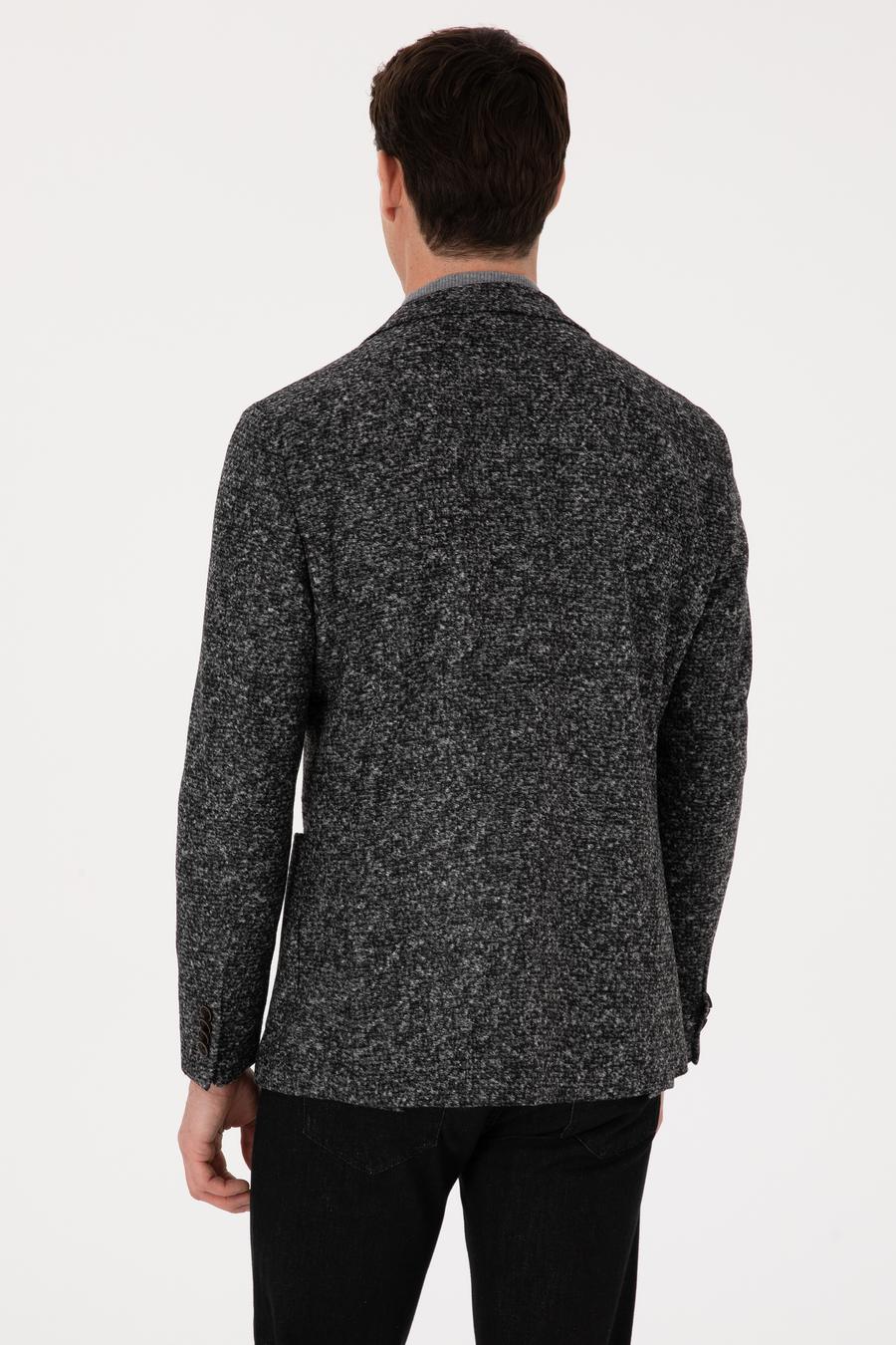 Füme Ekstra Slim Fit Yün Karışımlı Ceket - 50272729008