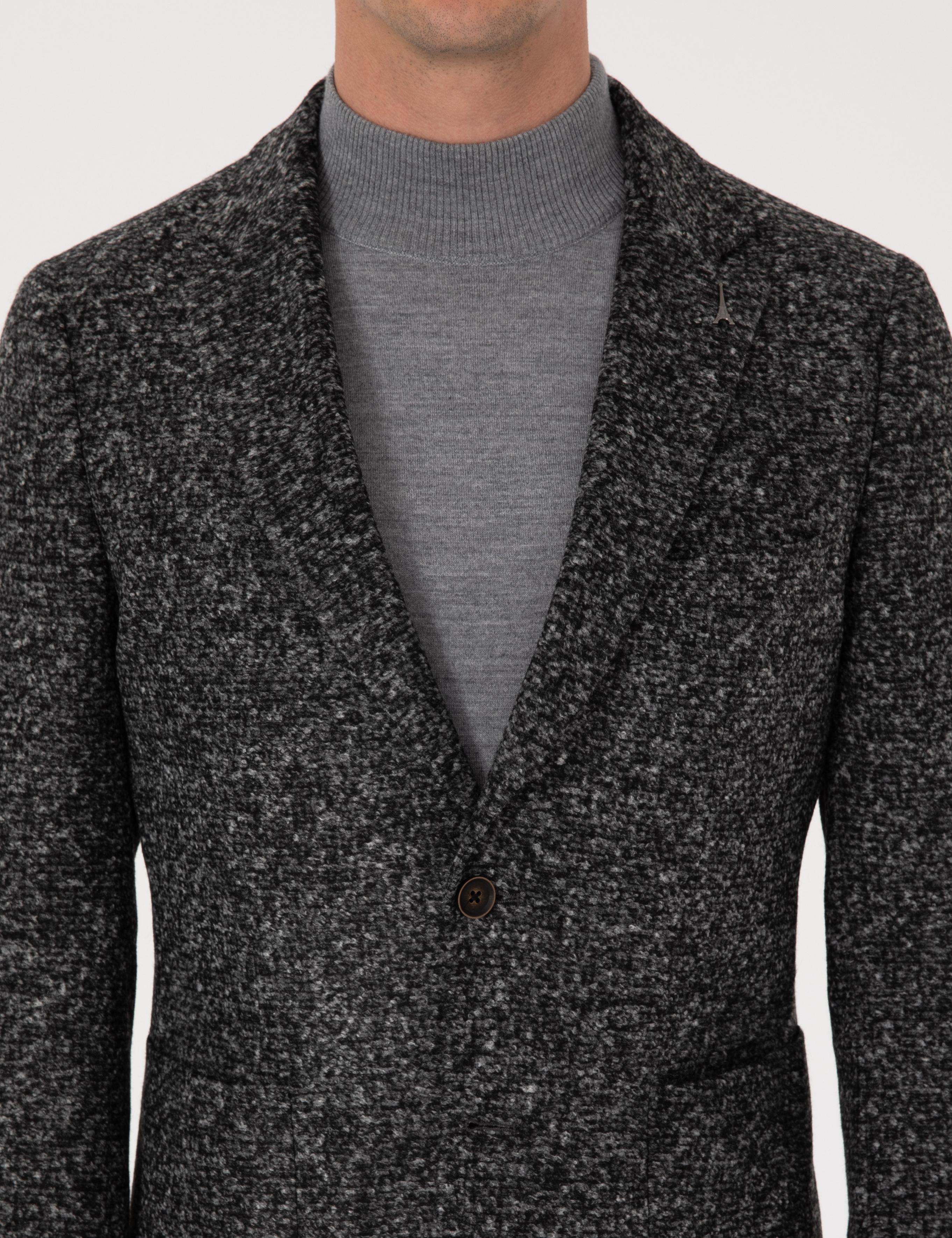 Füme Ekstra Slim Fit Yün Karışımlı Ceket - 50272729008