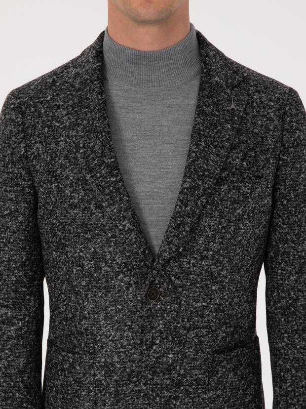 Füme Ekstra Slim Fit Yün Karışımlı Ceket