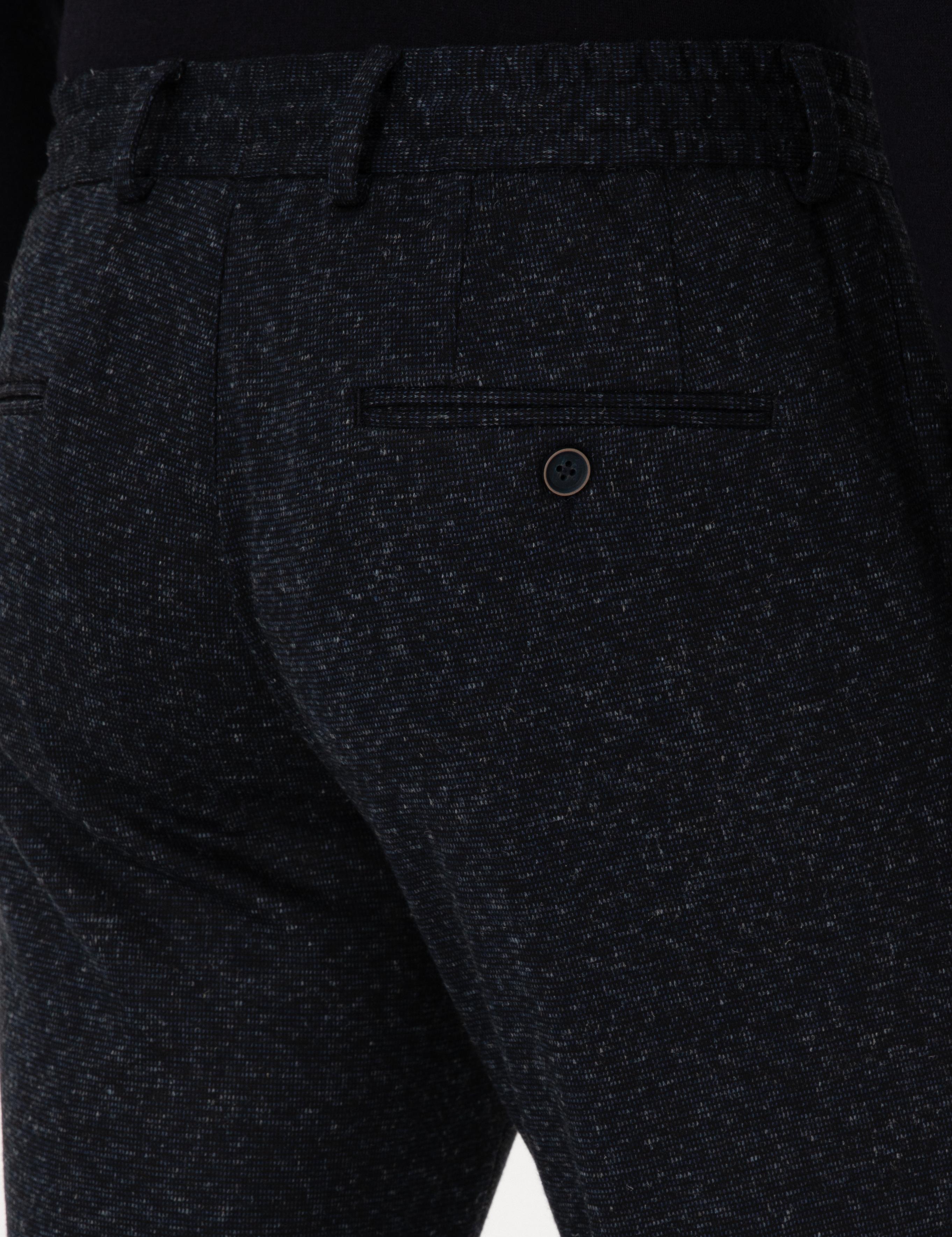 Lacivert Slim Fit Yün Karışımlı Kumaş Pantolon - 50273665002
