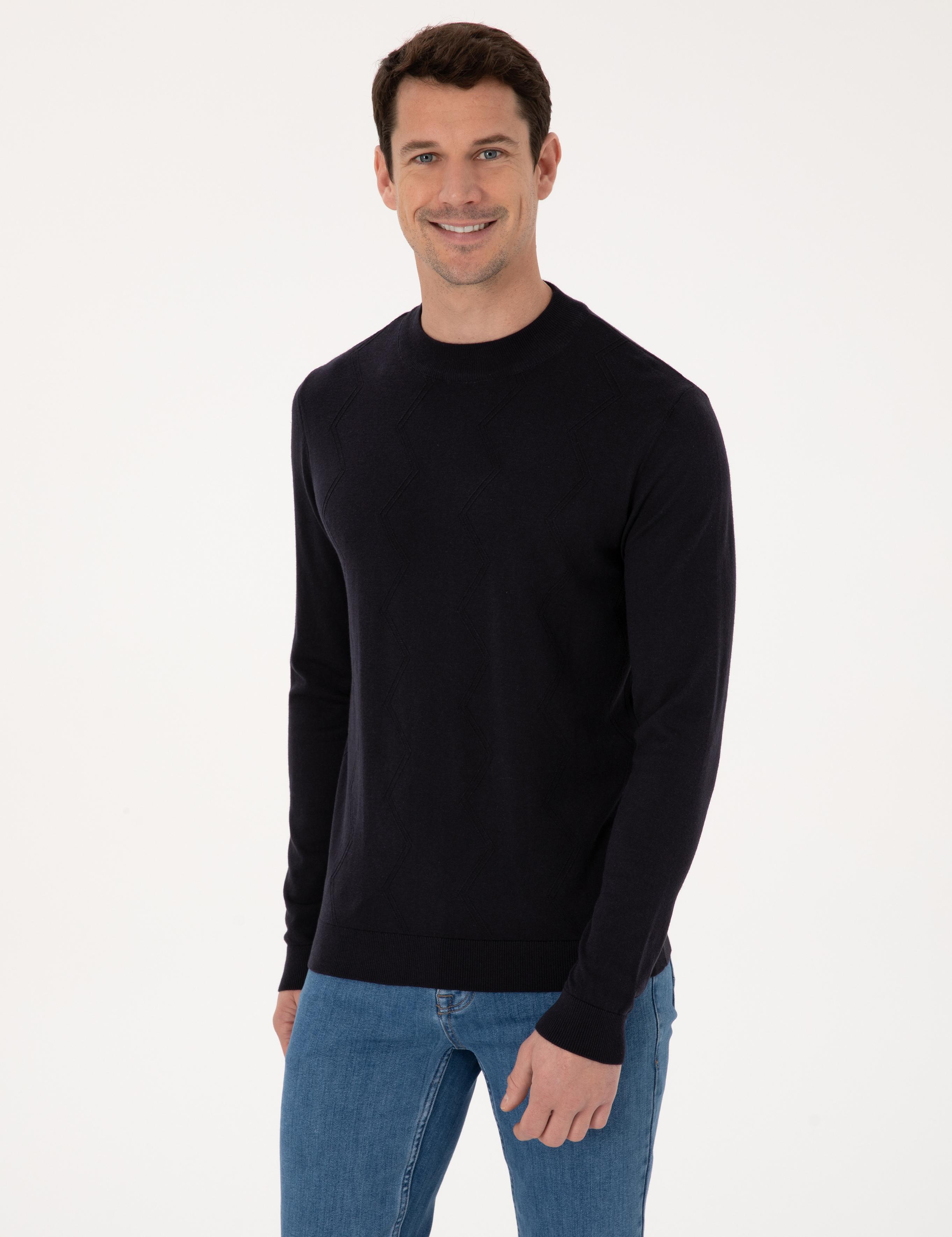Lacivert Slim Fit Kazak - 50318950013